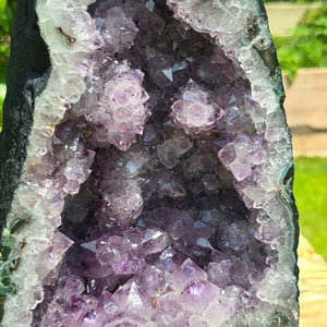 Amethyst Druse – Geode - 35x19x15cm und 10,2kg – Steinwelten OG - Nr. 256 natural crystal formation