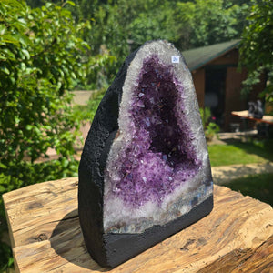 Amethyst Druse – Geode - 25x20x12cm und 7kg – Steinwelten OG - Nr. 257, unique decor for homes and spaces, enhancing interior design.