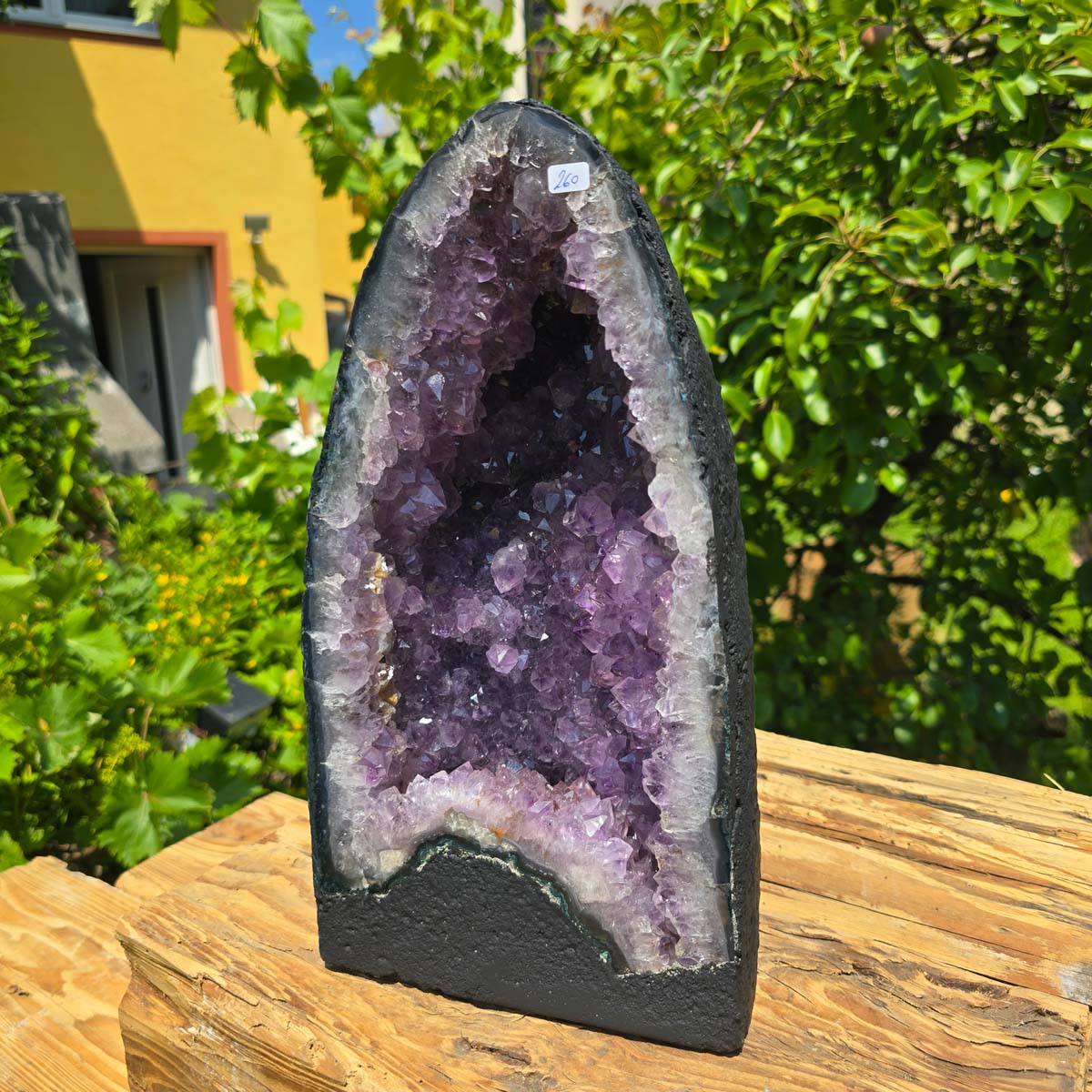 Amethyst Druse – Geode - 33x18x15cm und 9,6kg – Steinwelten OG - Nr. 260, unique amethyst crystal for stylish interiors
