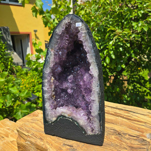 Amethyst Druse – Geode - 33x18x15cm und 9,6kg – Steinwelten OG - Nr. 260, unique amethyst crystal for stylish interiors