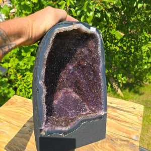 Amethyst Druse – Geode - 31x19x19cm und 10,8kg – Steinwelten OG - Nr. 269, ideal for decorative and healing spaces