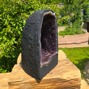 Amethyst Druse – Geode - 31x19x19cm und 10,8kg – Steinwelten OG - Nr. 269, ideal for unique interior design and meditation spaces.