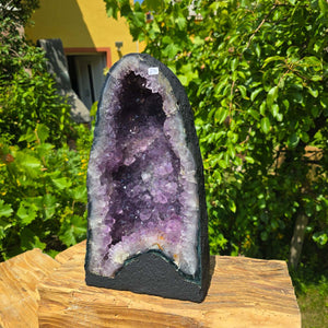 Amethyst Druse – Geode - 33x18x15cm und 9,4kg – Steinwelten OG - Nr. 275, unique amethyst geode for stylish home decor.