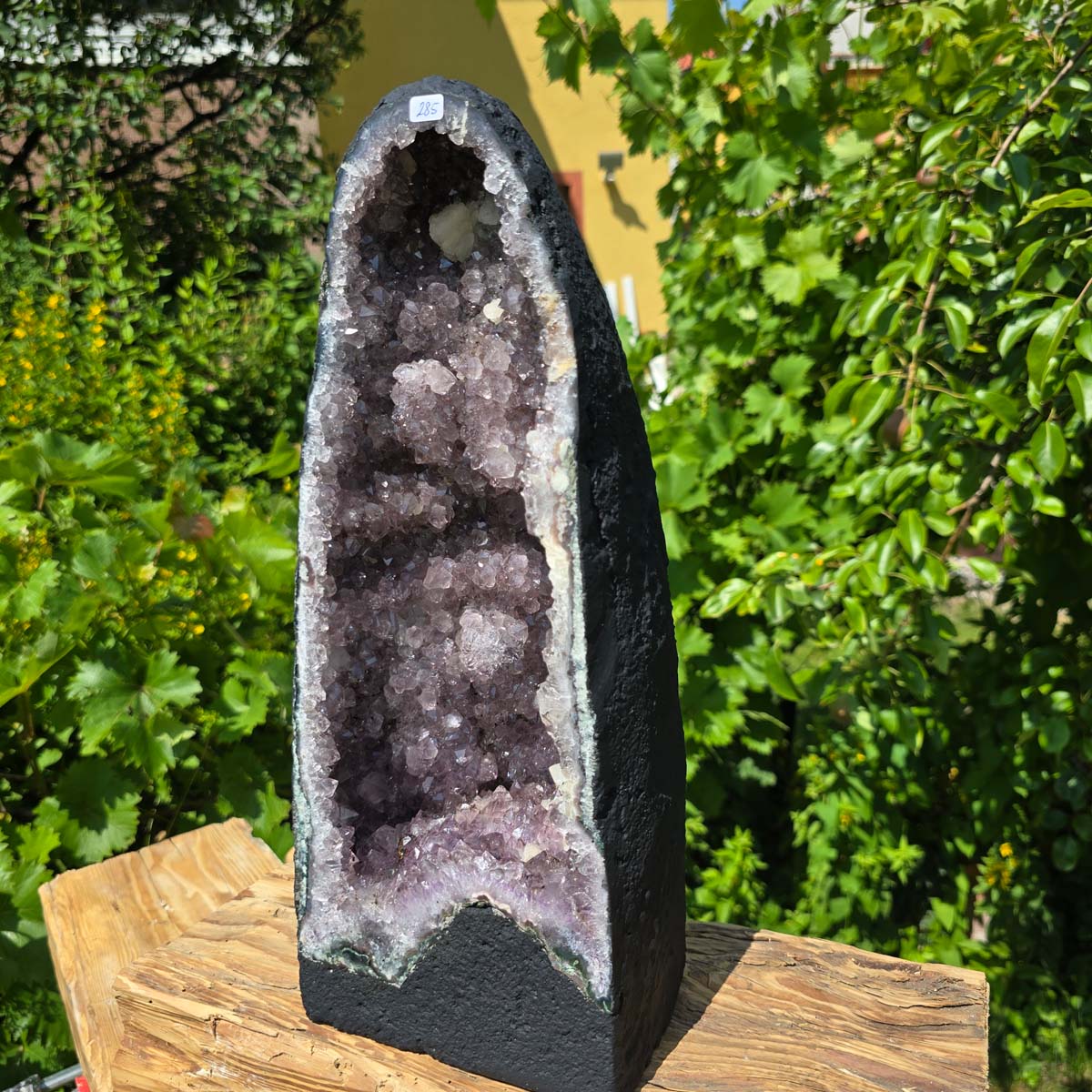 Amethyst Druse – Geode - 38x16x17cm und 9,2kg – Steinwelten OG - Nr. 285, ideal for stylish interiors, unique and decorative piece
