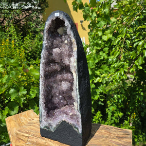 Amethyst Druse – Geode - 38x16x17cm und 9,2kg – Steinwelten OG - Nr. 285, ideal for stylish interiors, unique and decorative piece