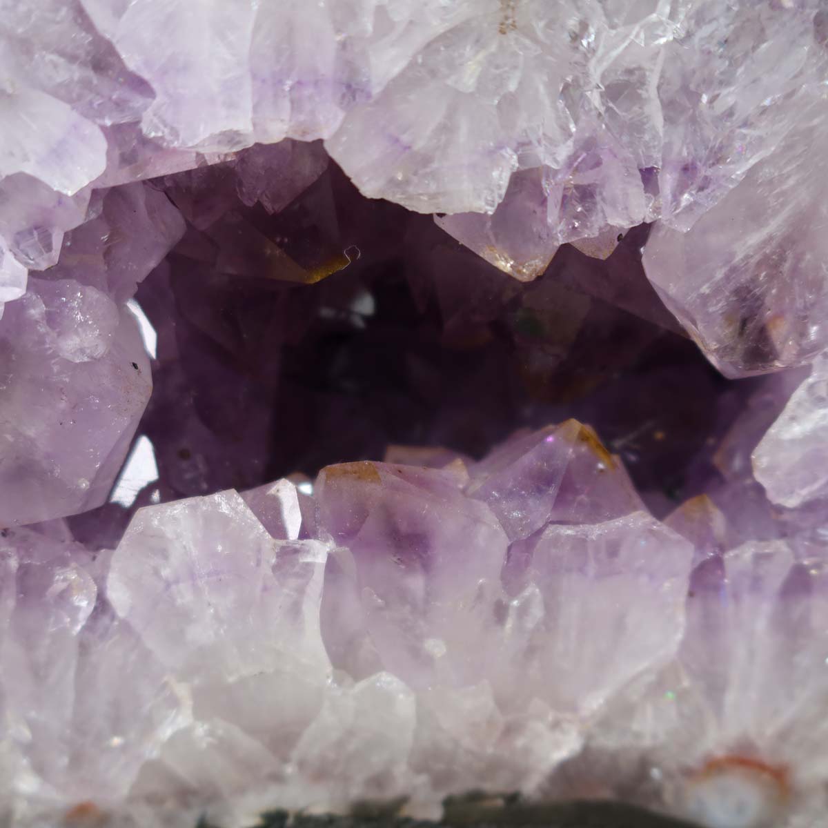 Amethyst Druse – Geode - 19x20cm und 6,5kg – Steinwelten OG - Nr. 287, brasilianische hellviolette Kristalle