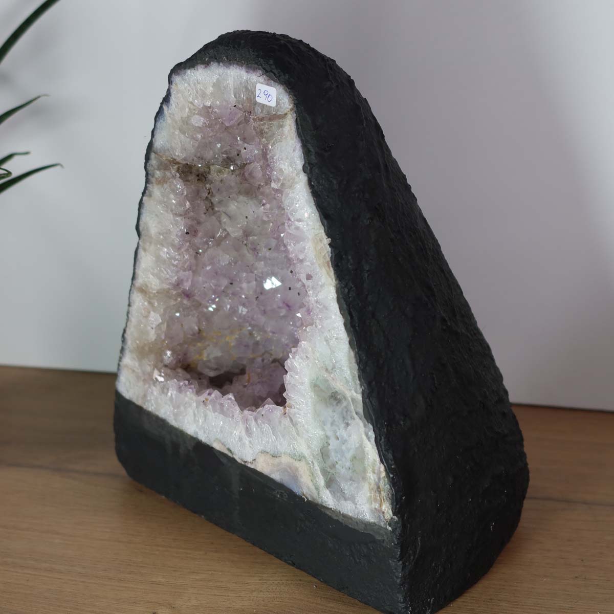 Amethyst Druse – Geode - 26x23cm und 8,9kg – Steinwelten OG - Nr. 290, helle Kristalle aus Brasilien, harmonische Wohnraumdekoration