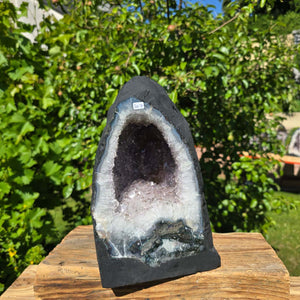 Amethyst Druse – Geode - 29x18cm und 11,2kg – Steinwelten OG - Nr. 307, beeindruckende brasilianische Kristalle im Abverkauf