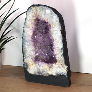 Amethyst Druse – Geode - 30x20x13cm und 9,8kg – Steinwelten OG - Nr. 319, helle Kristalle, Brasilien, Wohnzimmer Dekor