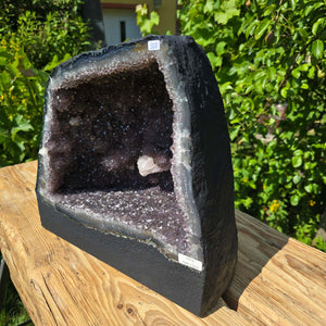Amethyst Druse – Geode - 31x32x22cm und 19kg – Steinwelten OG - Nr. 358, einzigartiges Wohn- und Dekorobjekt, Steinheilkunde
