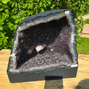 Amethyst Druse – Geode - 31x32x22cm und 19kg – Steinwelten OG - Nr. 358, einzigartiger Schmuck für stilvolle Innenräume