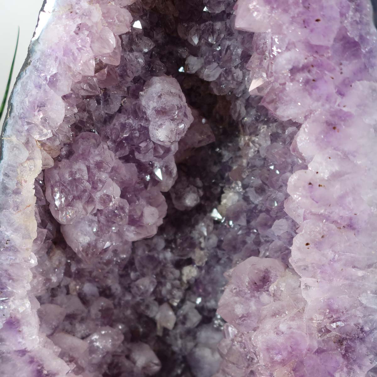 Amethyst Druse – Geode - 49x26x14cm und 21kg – Steinwelten OG - Nr. 3, helle Kristalle, Brasilien, Verkauf, Wohnraum Dekoration