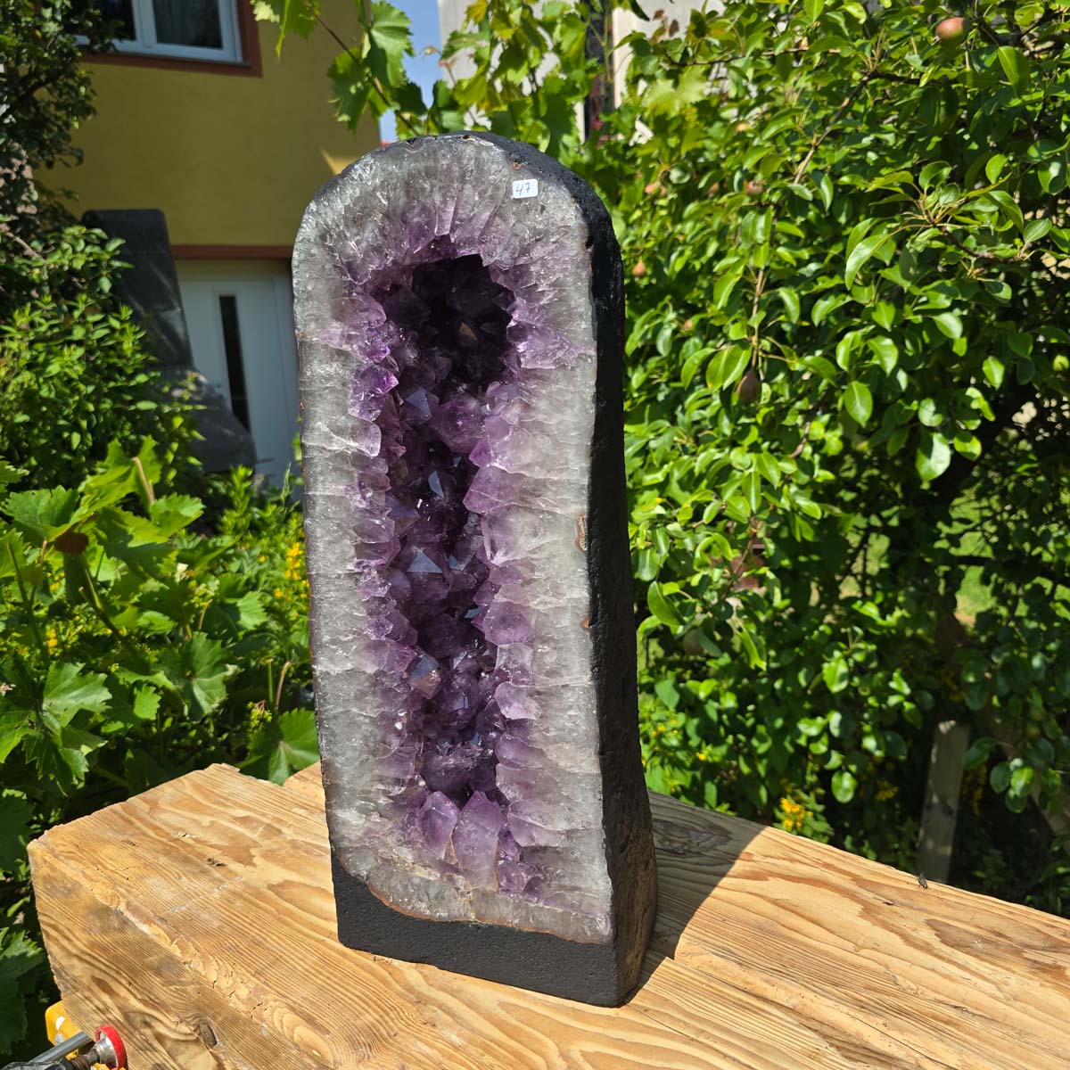 Amethyst Druse – Geode - 50x21x19cm und 25kg – Steinwelten OG - Nr. 47, unique amethyst gemstone for interior design