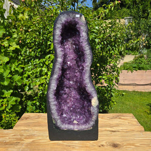 Amethyst Druse – Geode - 58x26x20cm und 26,8kg – Steinwelten OG - Nr. 54, ideal for unique interior design and meditation spaces.