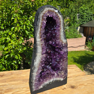 Amethyst Druse – Geode - 49x27x20cm und 26,8kg – Steinwelten OG - Nr. 73, perfect for stylish home decor and meditation spaces.