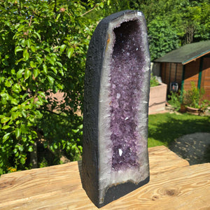 Amethyst Druse – Geode - 54x23x21cm und 24kg – Steinwelten OG - Nr. 90 featuring unique purple crystals