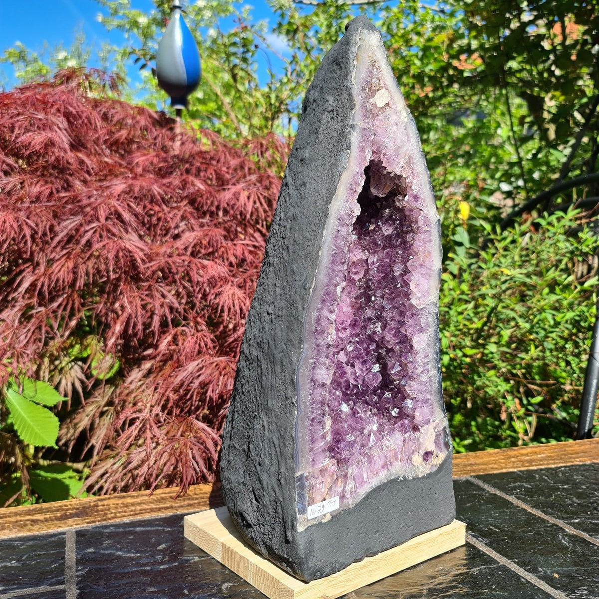 Amethyst Druse mit Calcit Nr. 79