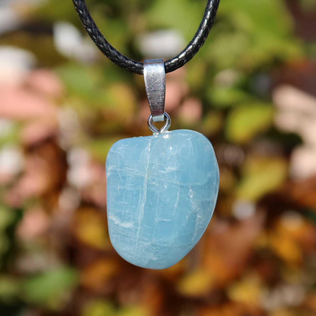 Natürlicher Aquamarin Anhänger 26mm - Ausgeglichenheit und frische Energie - UNIKAT Nr. 24