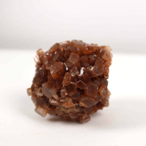 Natural raw Aragonite crystal from Morocco, 4x4 cm, featuring complex star-like formations, perfect for collectors.