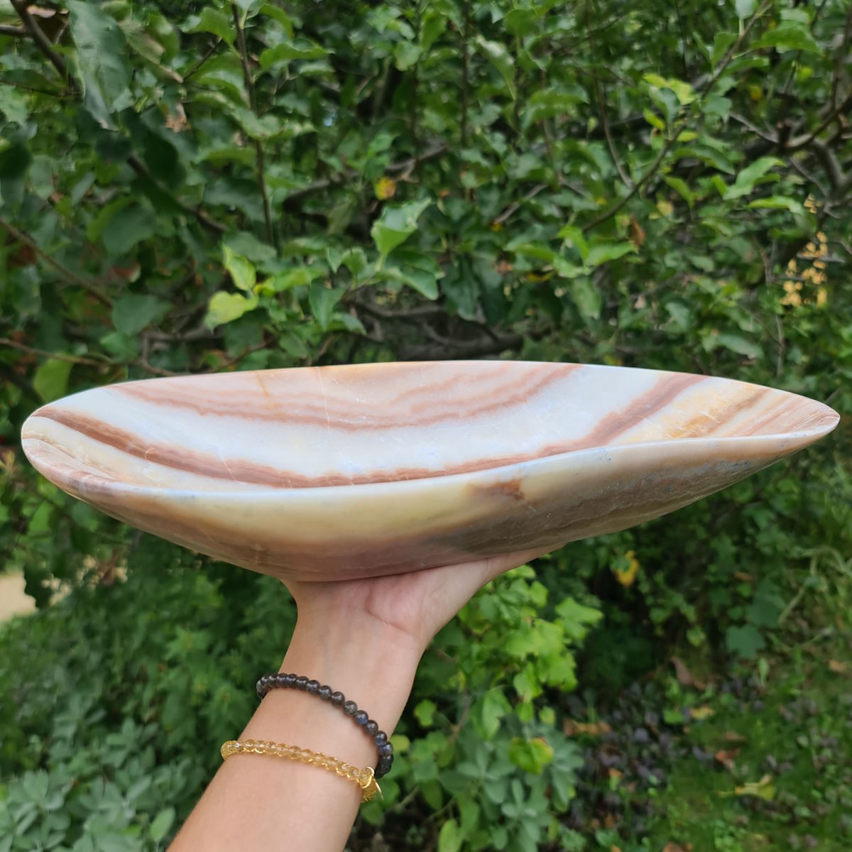 Aragonit Steinschale als Dekoration