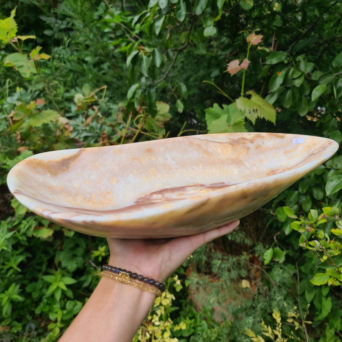 Große Stein Schale Aragonit