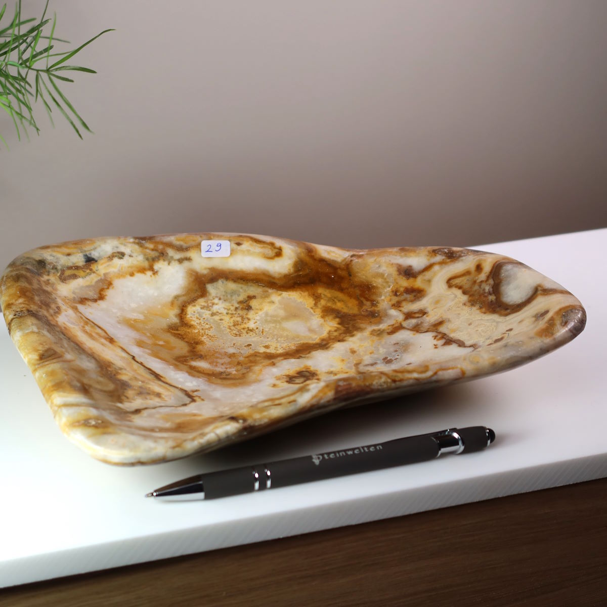 Kleine Stein Schale Aus Aragonit 