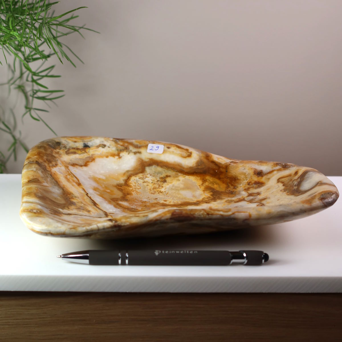 Kleine Stein Schale Aus Aragonit 