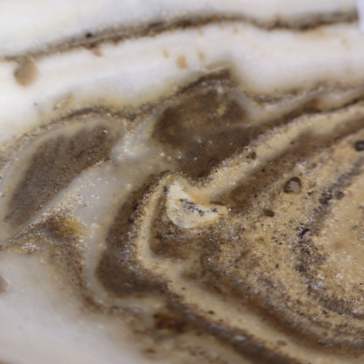 Aragonit Schale handgeschliffen und poliert 