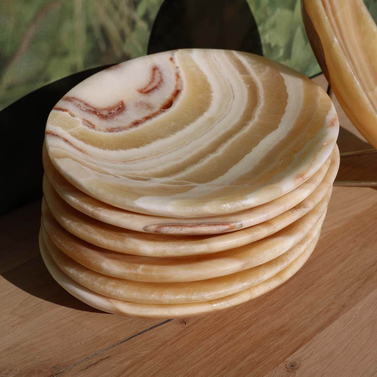 Aragonit Onyxmarmor Steinschale oval 17x13 cm, entspannend, dekorativ, Steinwelten Graz Wiener Neustadt.