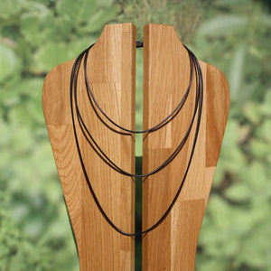 geflochtenes Halsband mit Krokodilverschluss in Edelstahl 40 bis 80cm