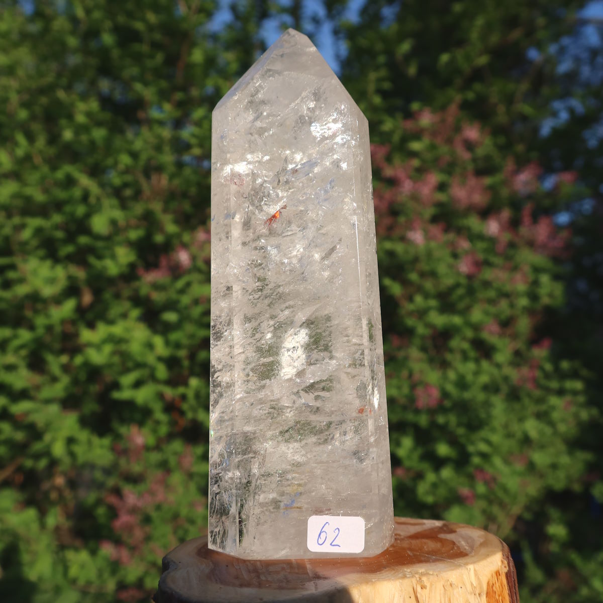 Bergkristall geschliffen als Obelisk 