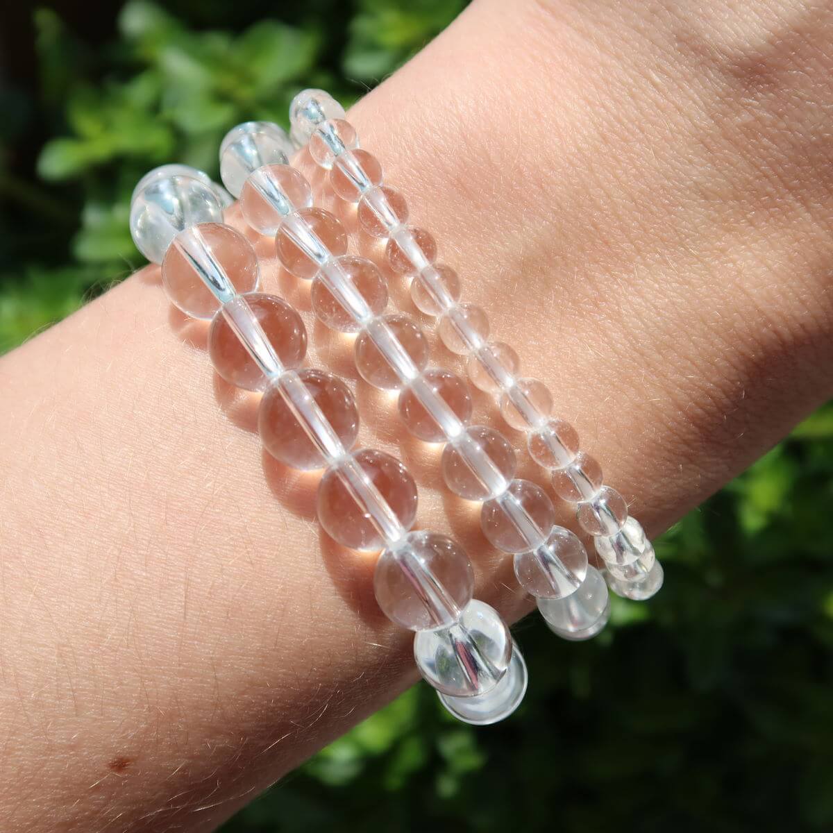 Bergkristall als Armband