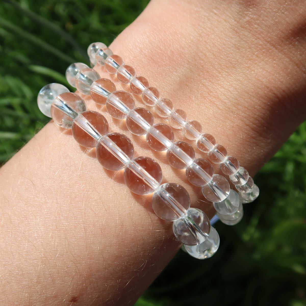 Bergkristall als Armband