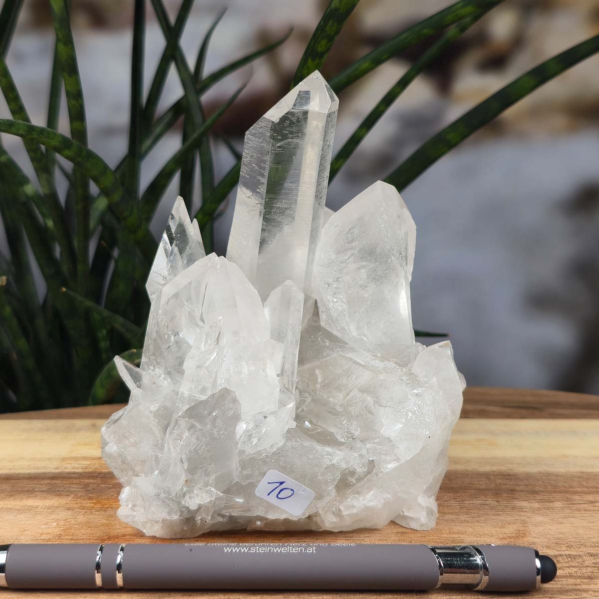 Bergkristall Stufe 1A Qualität, 11x10x7 cm - Klarheit und Fokus - UNIKAT Nr. 10 aus Brasilien, natürliche klare Kristalle