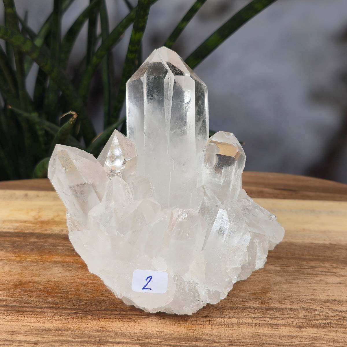 Bergkristall Stufe 1A Qualität, 10x9x6 cm - Klarheit und Fokus - UNIKAT Nr. 2, naturbelassener Quarzkristall aus Brasilien