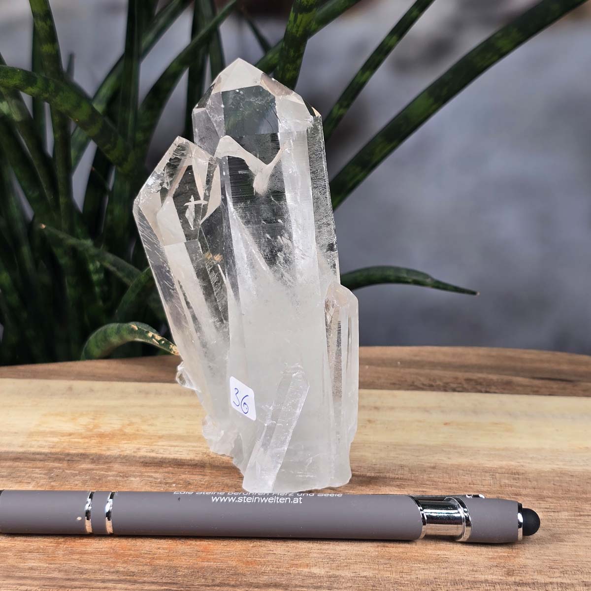 Bergkristall Stufe 1A Qualität, 10x5x5 cm - Klarheit und Fokus - UNIKAT Nr. 36, natürliche brasilianische Quarzkristall-Stufe