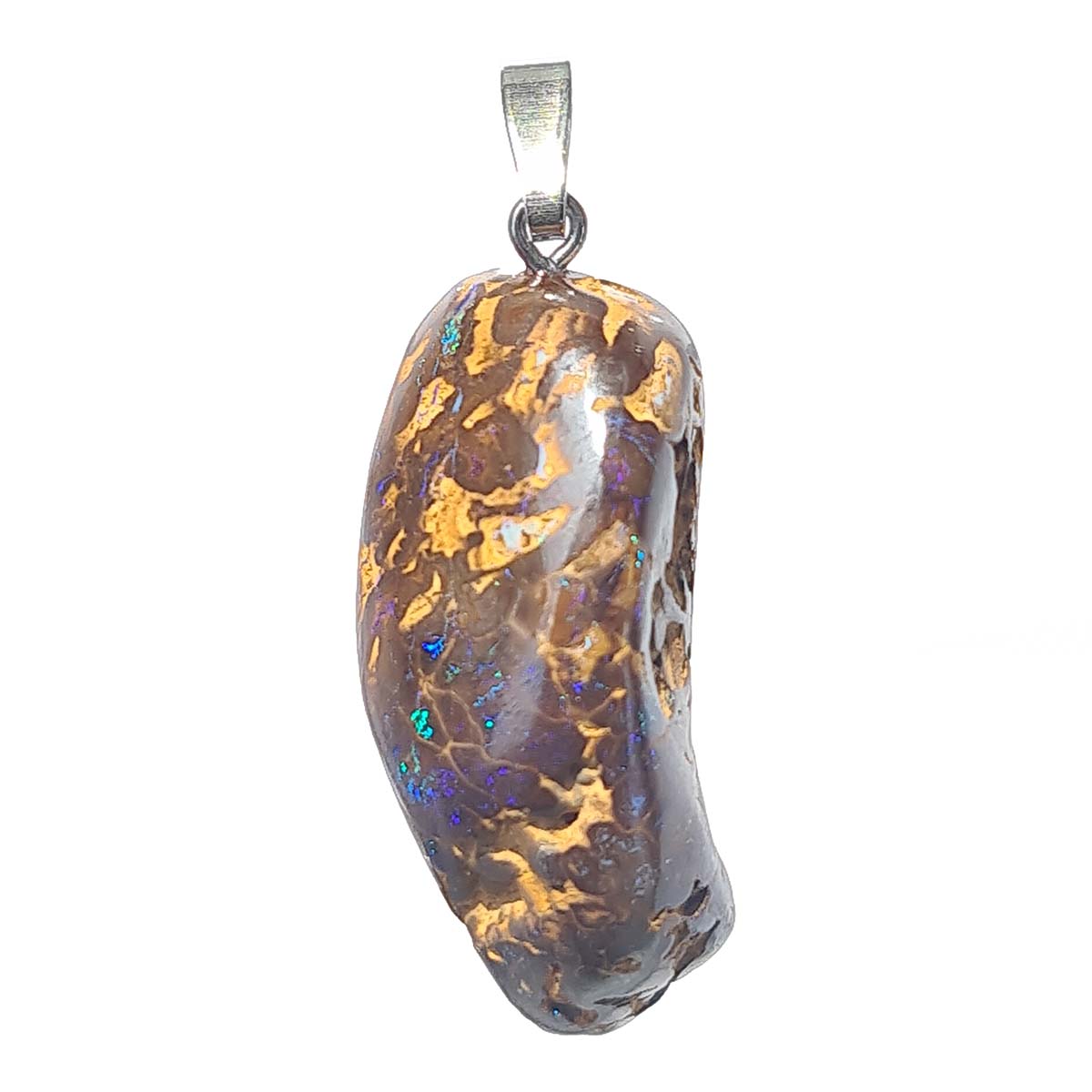 Roher Boulder Opal Anhänger von Steinwelten