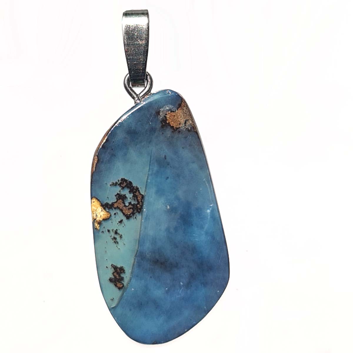 Anhänger mit Silberschlaufe aus Boulder Opal