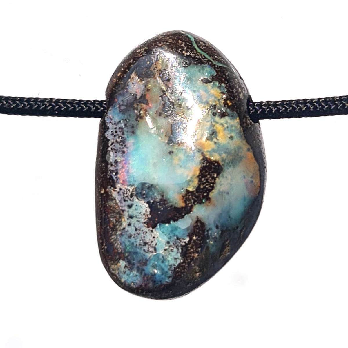 Boulder Opal gebohrt als Anhänger