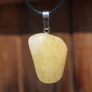 Yellow Danburite pendant, unique design with sunny tone, high quality gemstone, fresh energy accessory, Unikat No. 5.