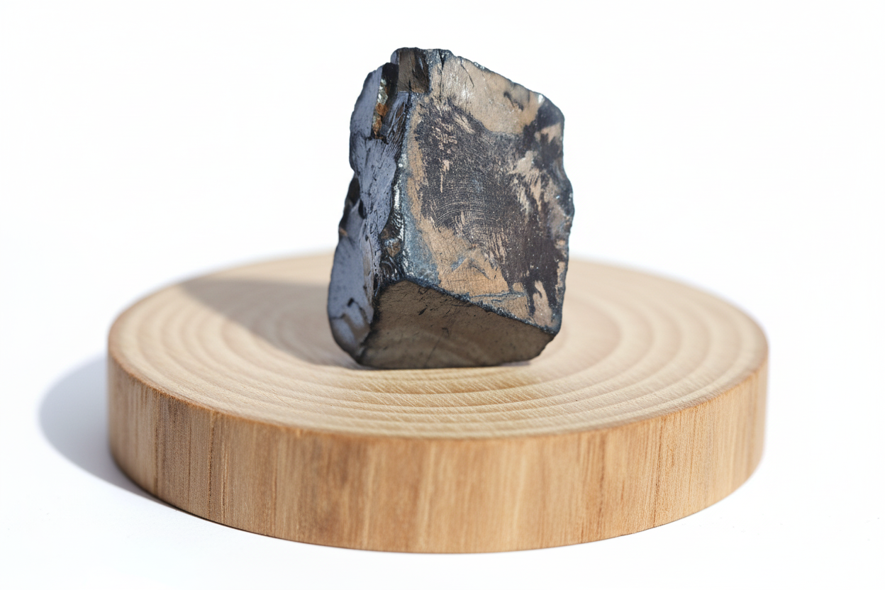 Edelschungit Rohstein - 32x28mm Harmonie und Schutz - UNIKAT Nr.24, hochwertiges Naturmineral zur Wasseraufbereitung und Elektrosmogschutz.