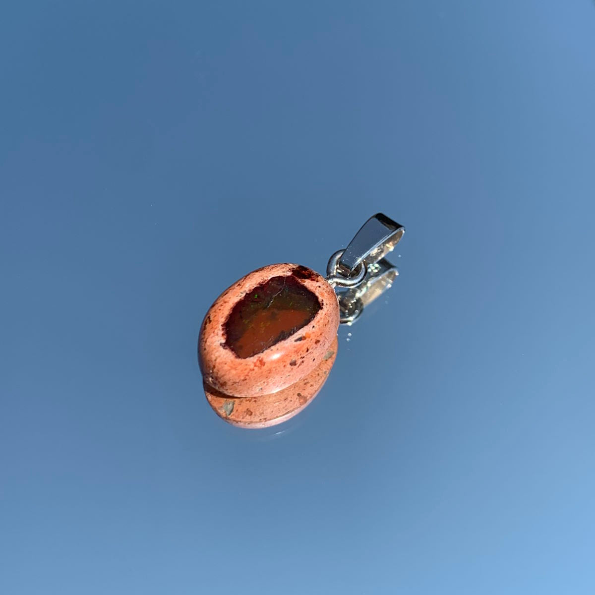 Feueropal in Matrix Anhänger 