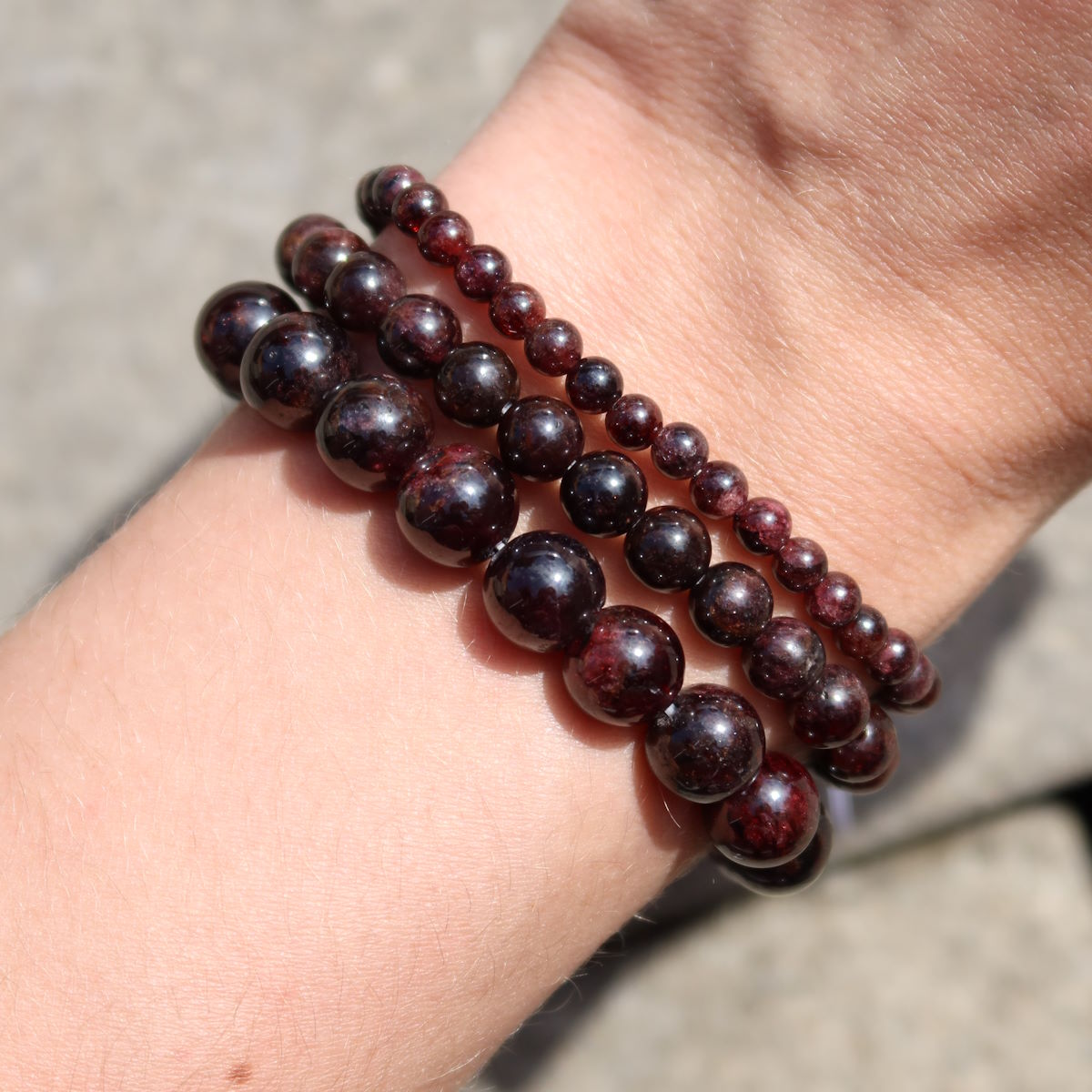 Granat Edelstein Armband von Steinwelten