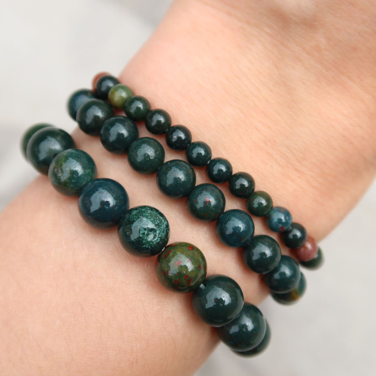 Heliotrop Edelstein Armband Steinwelten