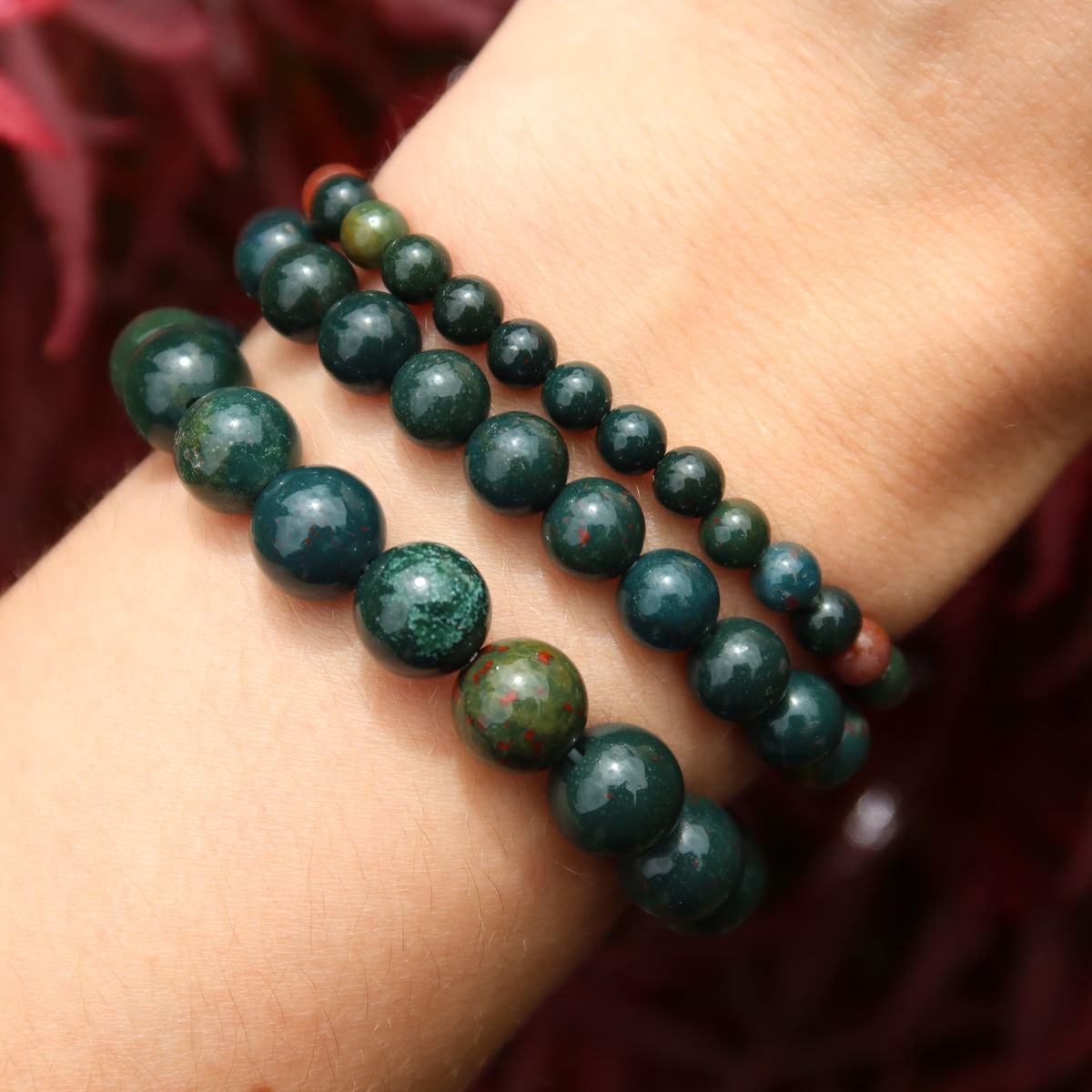 Heliotrop Edelstein Armband Steinwelten