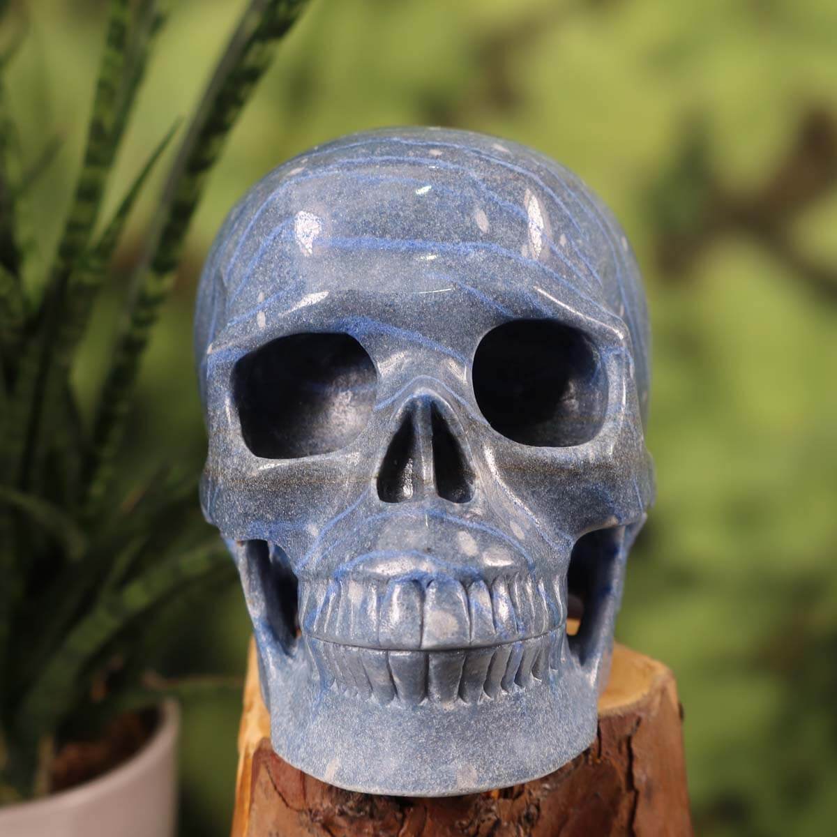 Echter großer Kristall Schädel aus Naturstein, handgefertigt, 13x10 cm, einzigartiges Design, Graz Mineralien, Amethyst Drusen.