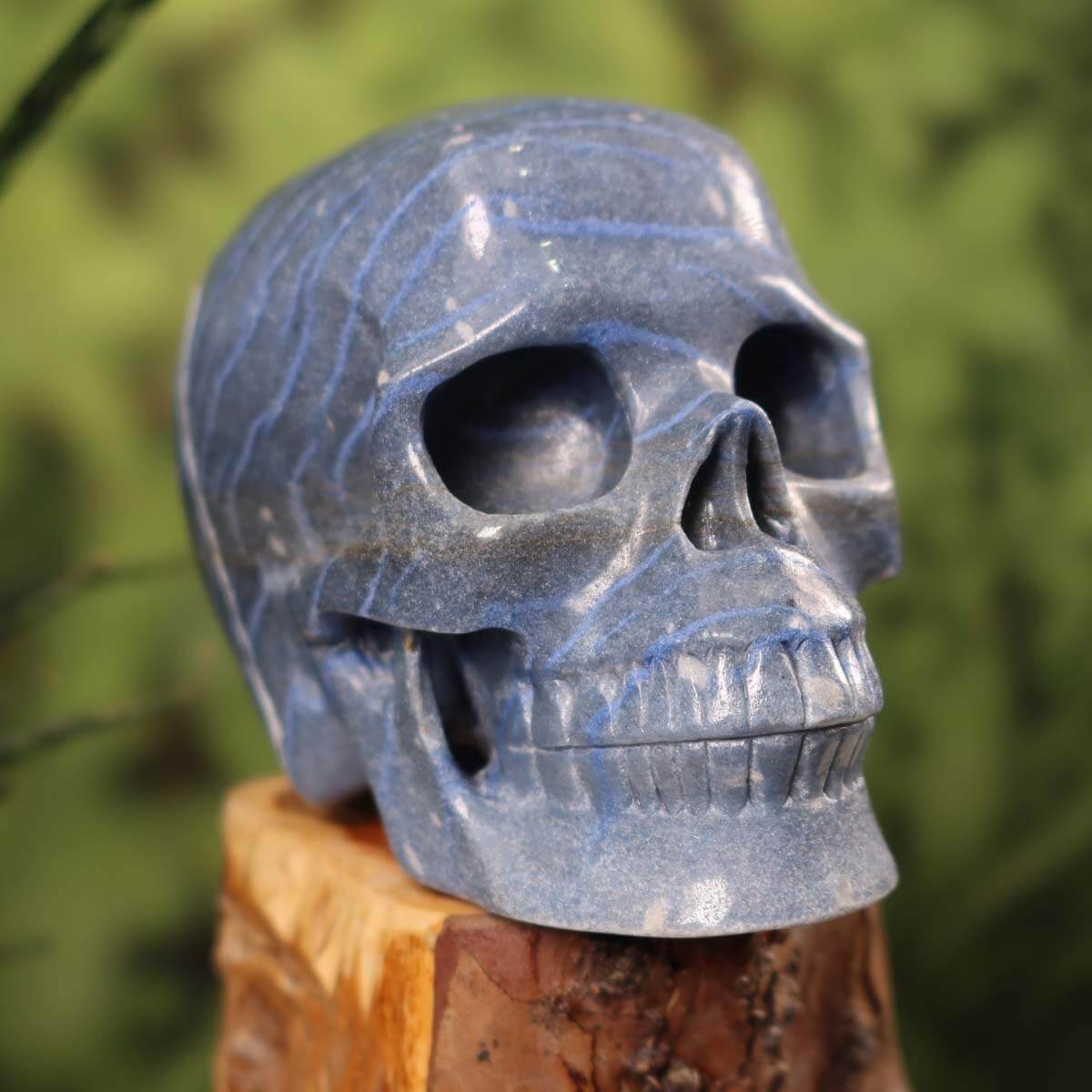 Echter großer Kristall Schädel aus Naturstein, handgefertigt, 13x10 cm, einzigartiges Design, Graz Mineralien, Amethyst Drusen.