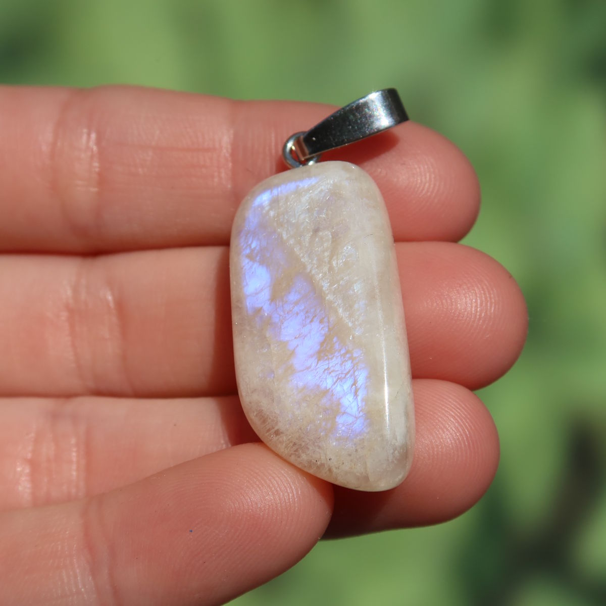 1A Qualität Mondstein Anhänger - Weiblichkeit und Intuition - UNIKAT Nr. 5