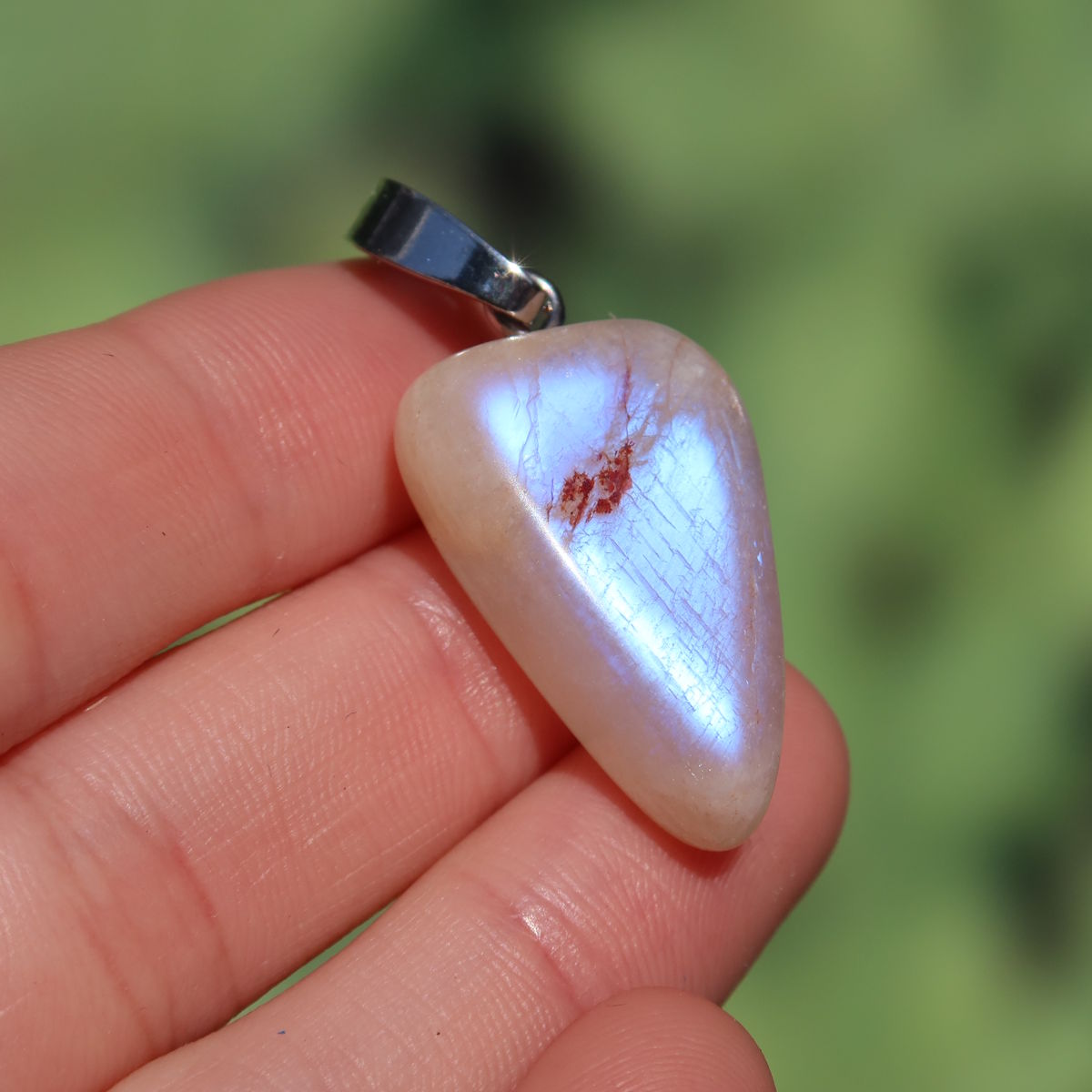 1A Qualität Mondstein Anhänger - Weiblichkeit und Intuition - UNIKAT Nr. 6