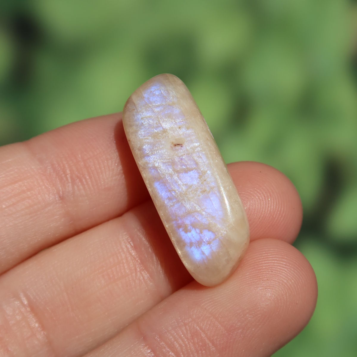 1A Qualität Mondstein weiß gebohrt - Weiblichkeit und Intuition - UNIKAT Nr. 2